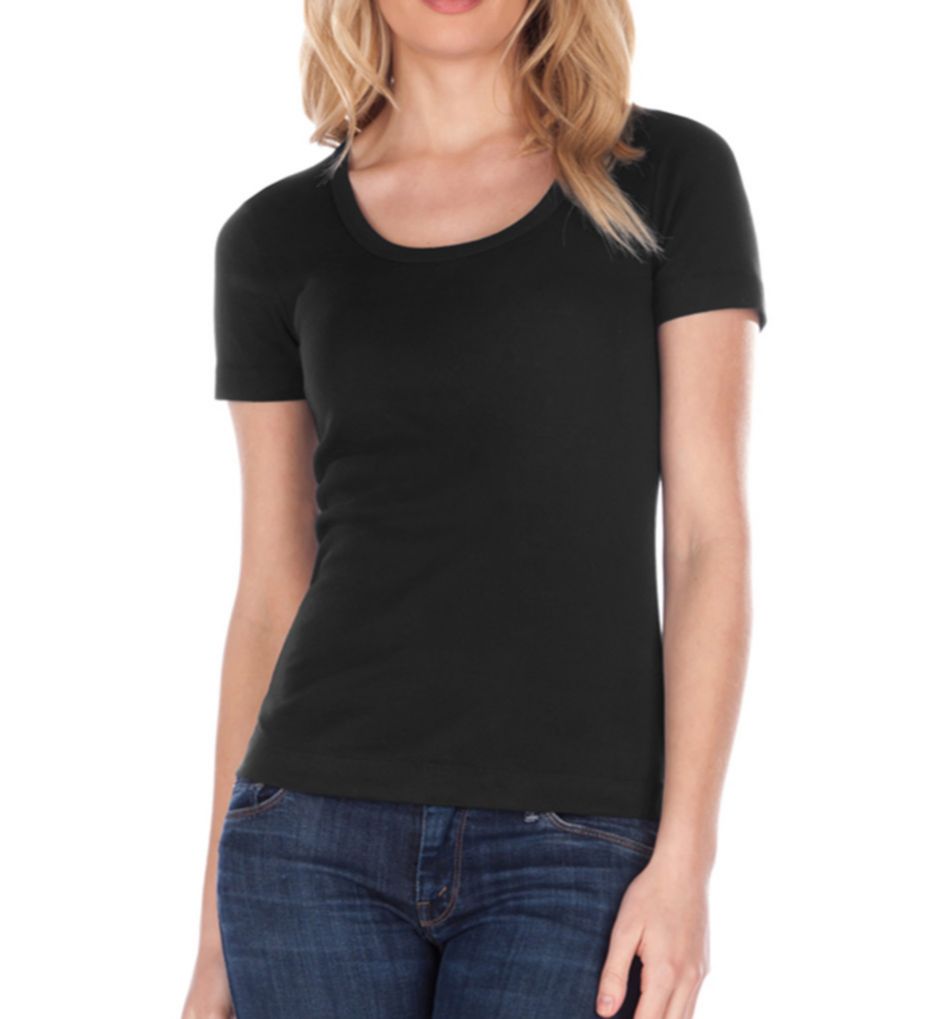 1X1 Short Sleeve Scoop Neck Tee-fs