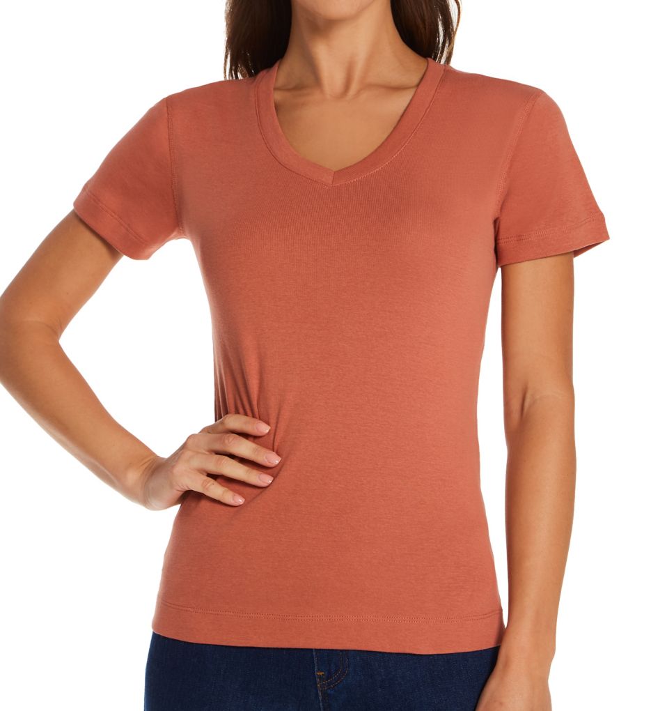 1x1 Short Sleeve Mid-V-Neck Tee-fs