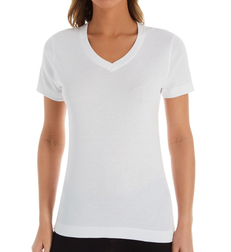 1x1 Short Sleeve Mid-V-Neck Tee-fs