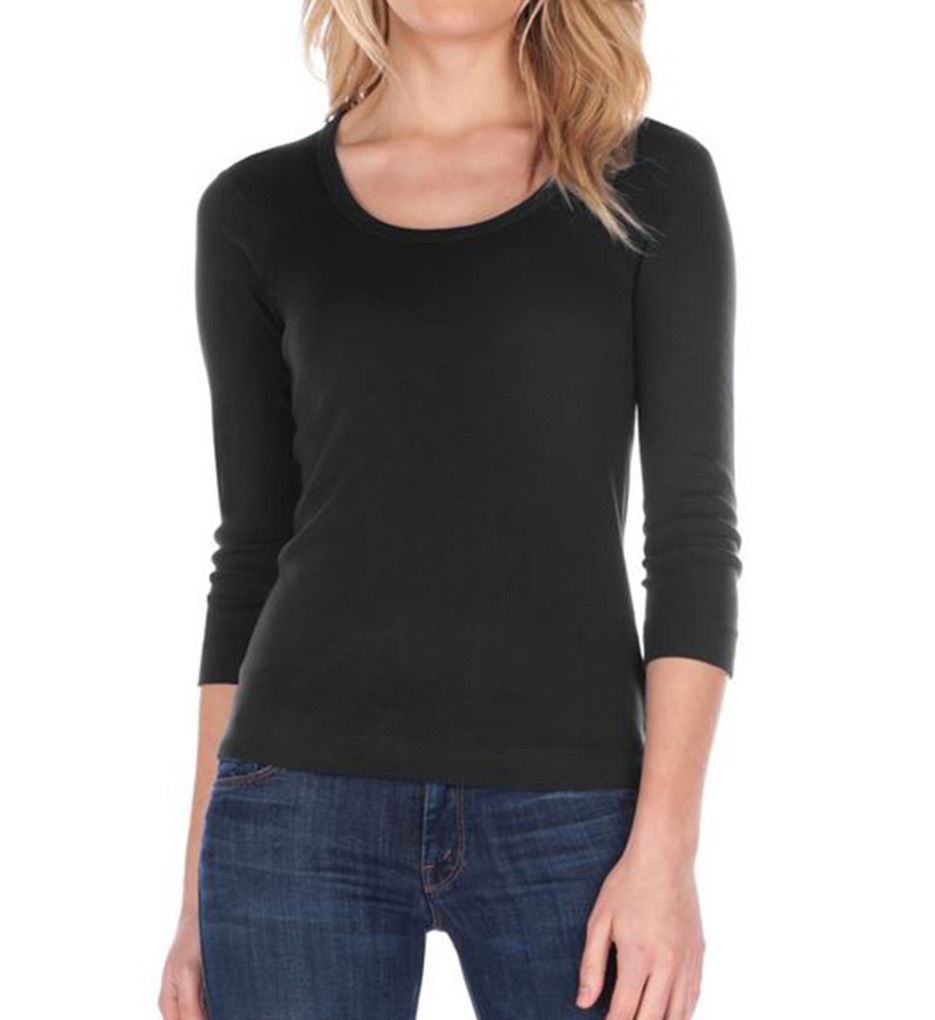 3/4 Sleeve Scoop Neck Tee-acs