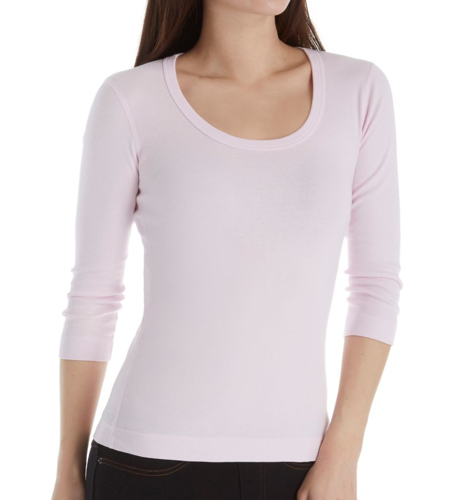 3/4 Sleeve Scoop Neck Tee-acs