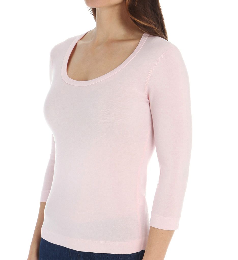 3/4 Sleeve Scoop Neck Tee-acs