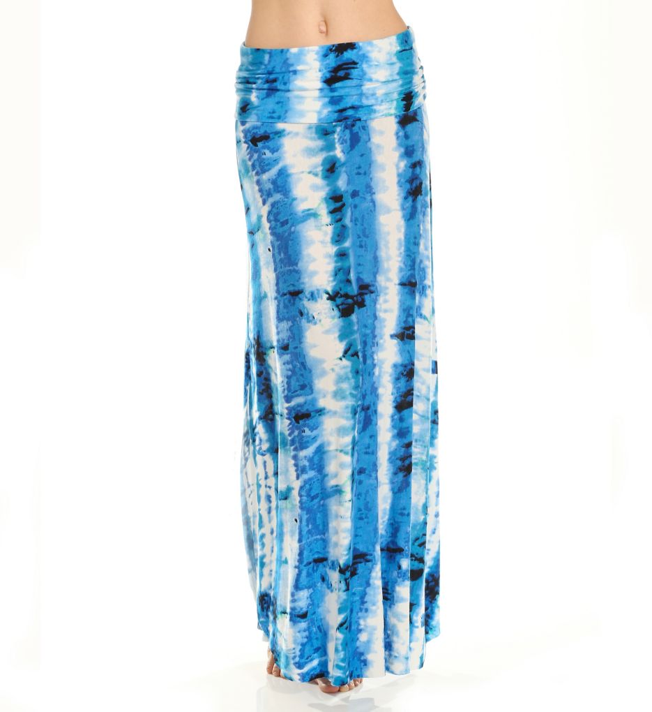 St. Tropez Tie Dye Baseball Maxi Skirt-fs