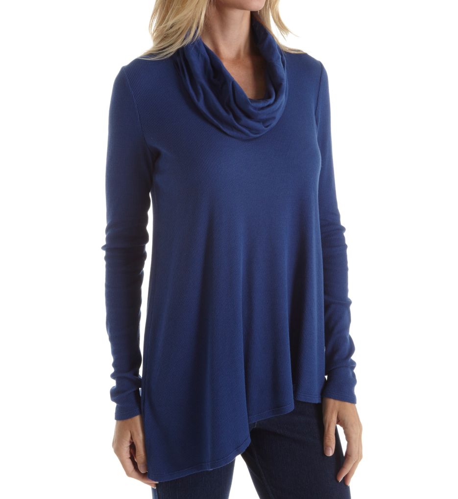 Thermal Autumn Asymmetrical Cowl Tunic-acs