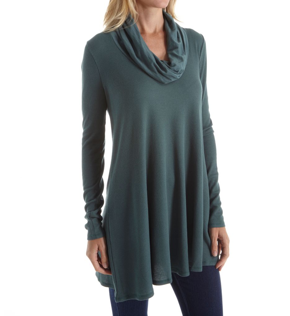 Thermal Autumn Asymmetrical Cowl Tunic-acs