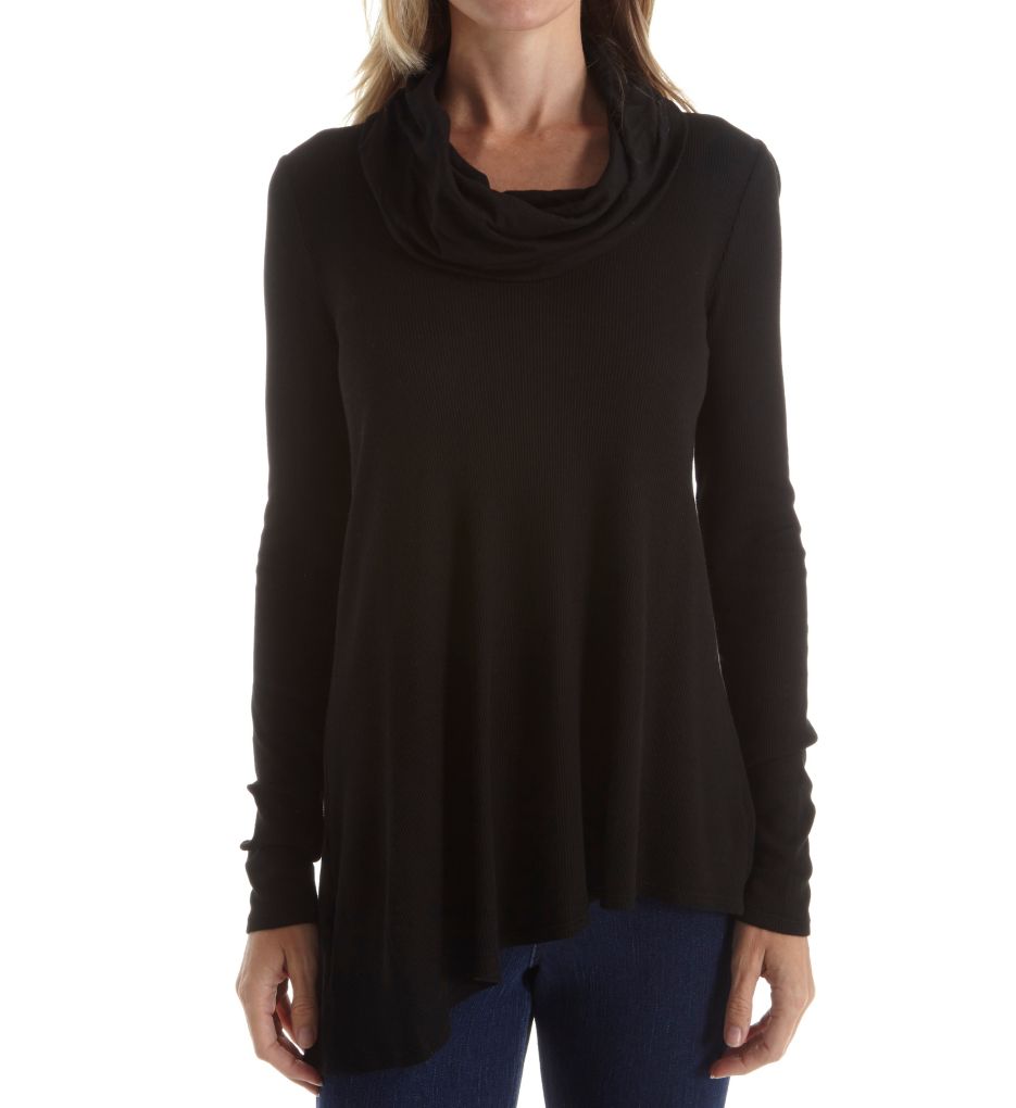 Thermal Autumn Asymmetrical Cowl Tunic-fs