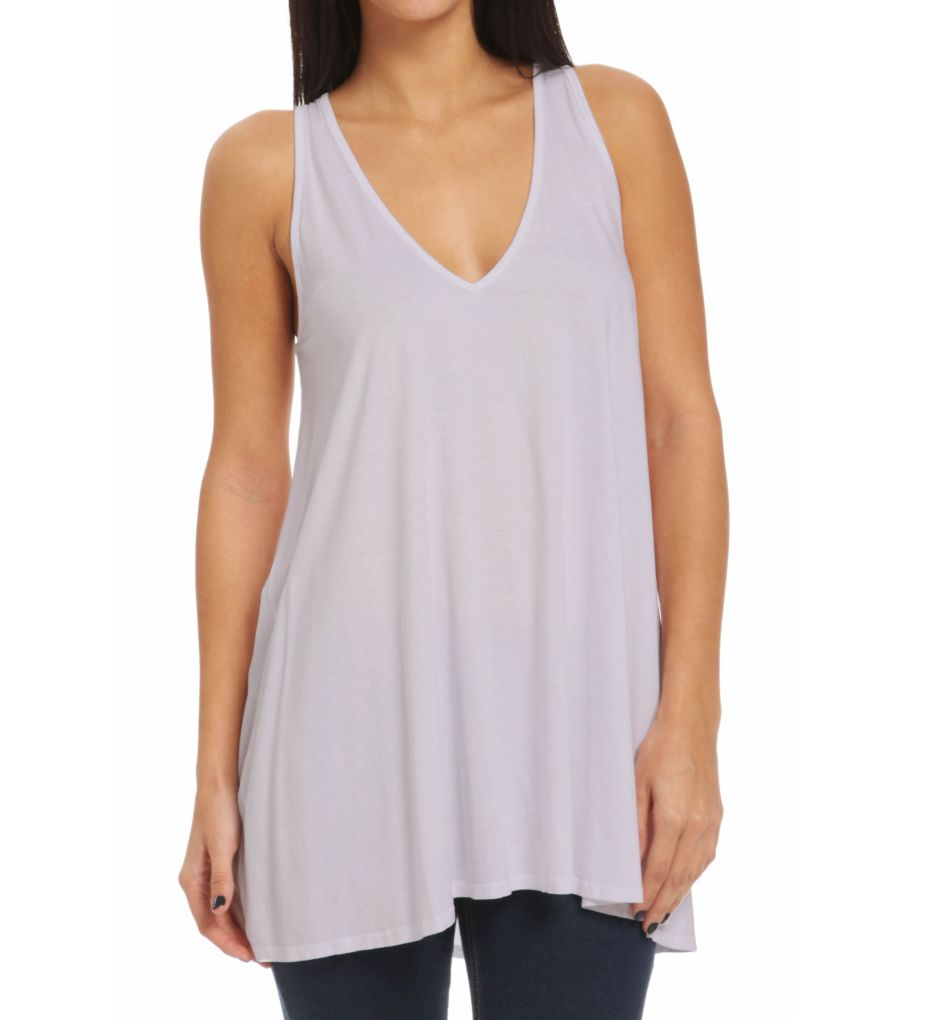 A-Line Sweep Tank with Keyhole Detail Tee-fs