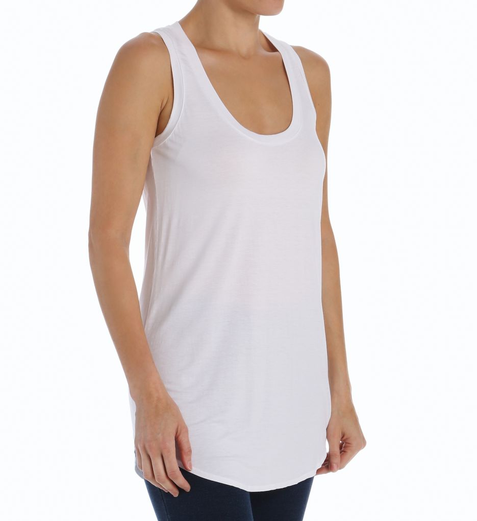 Light Weight Viscose Shirt Tail Long Tank-acs