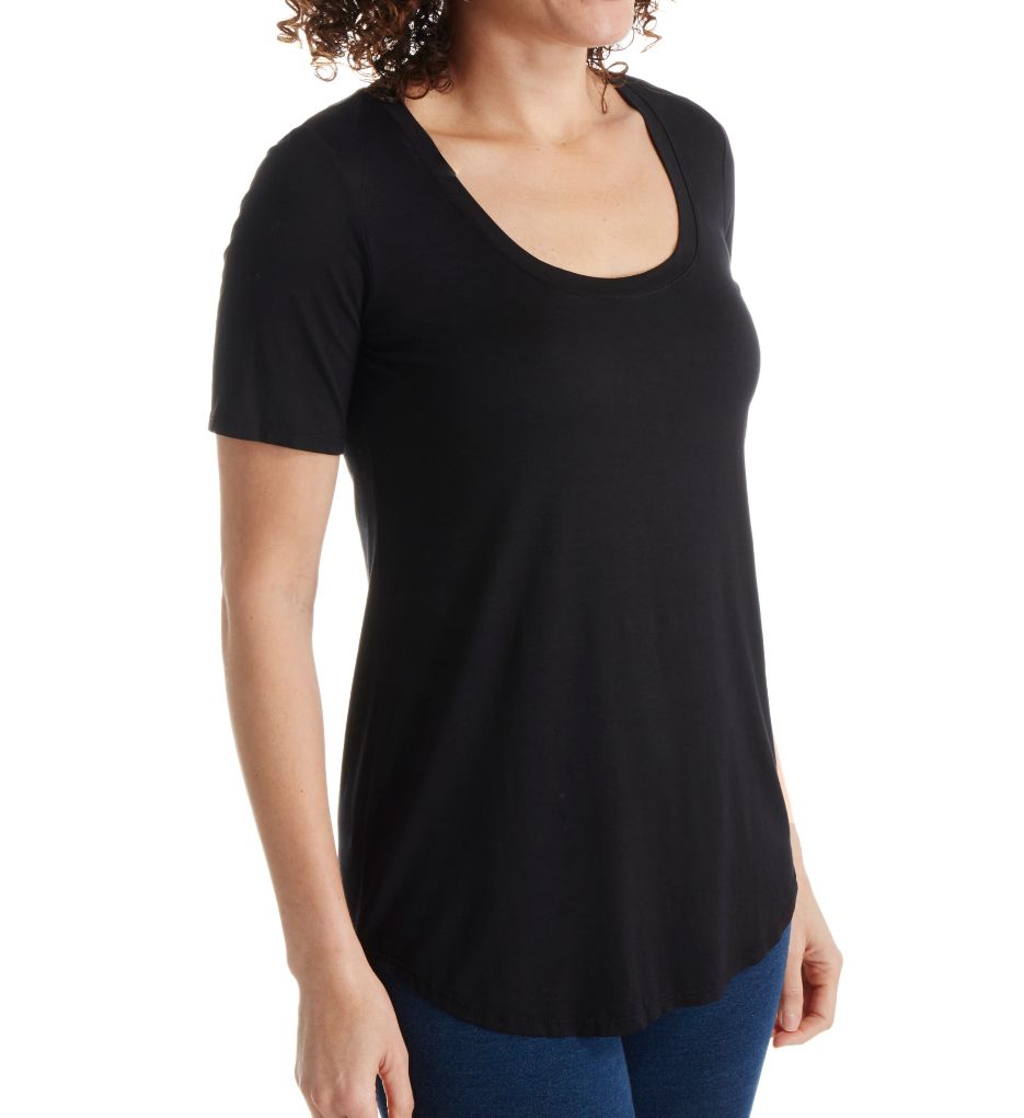 Lightweight Viscose Evelyn Short Sleeve Tunic Tee-acs