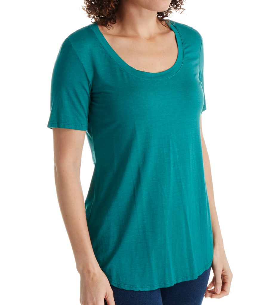 Lightweight Viscose Evelyn Short Sleeve Tunic Tee-acs