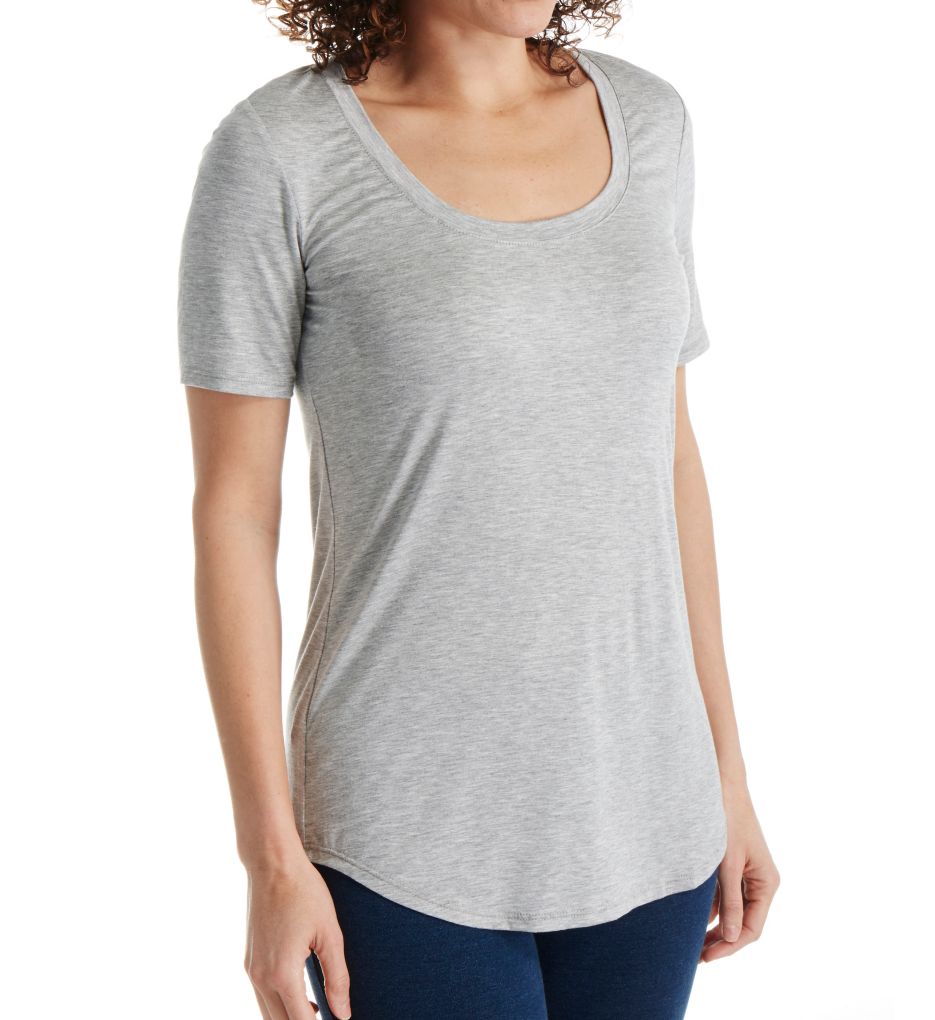 Lightweight Viscose Evelyn Short Sleeve Tunic Tee-acs