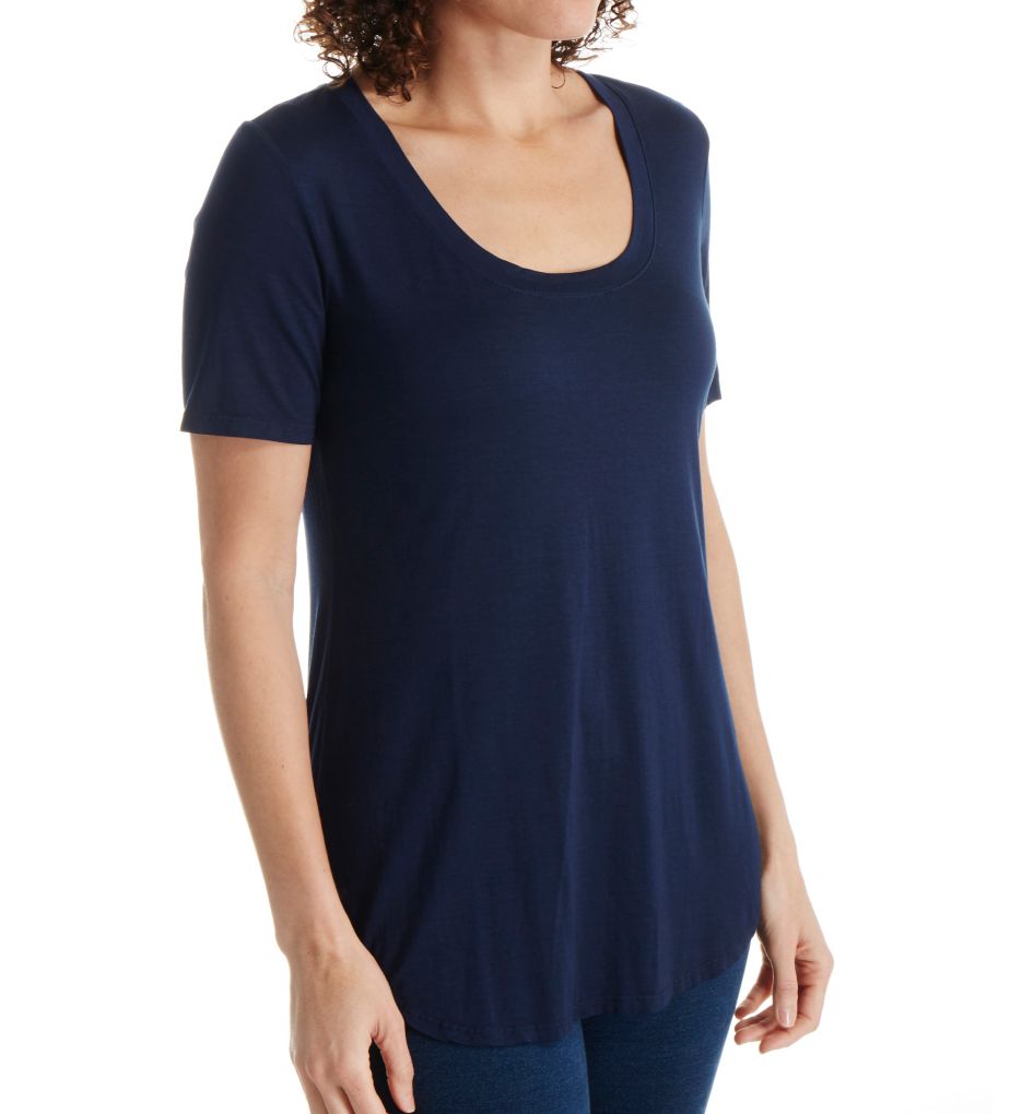 Lightweight Viscose Evelyn Short Sleeve Tunic Tee-acs