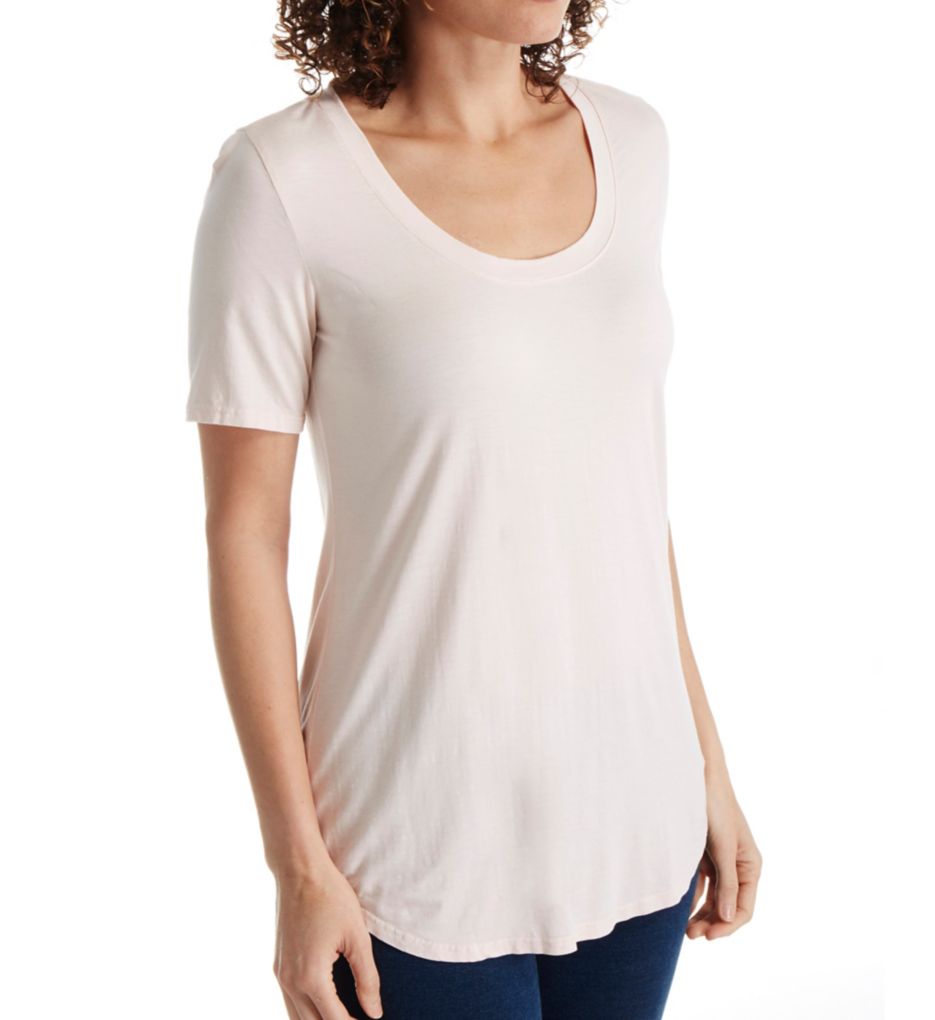 Lightweight Viscose Evelyn Short Sleeve Tunic Tee-acs