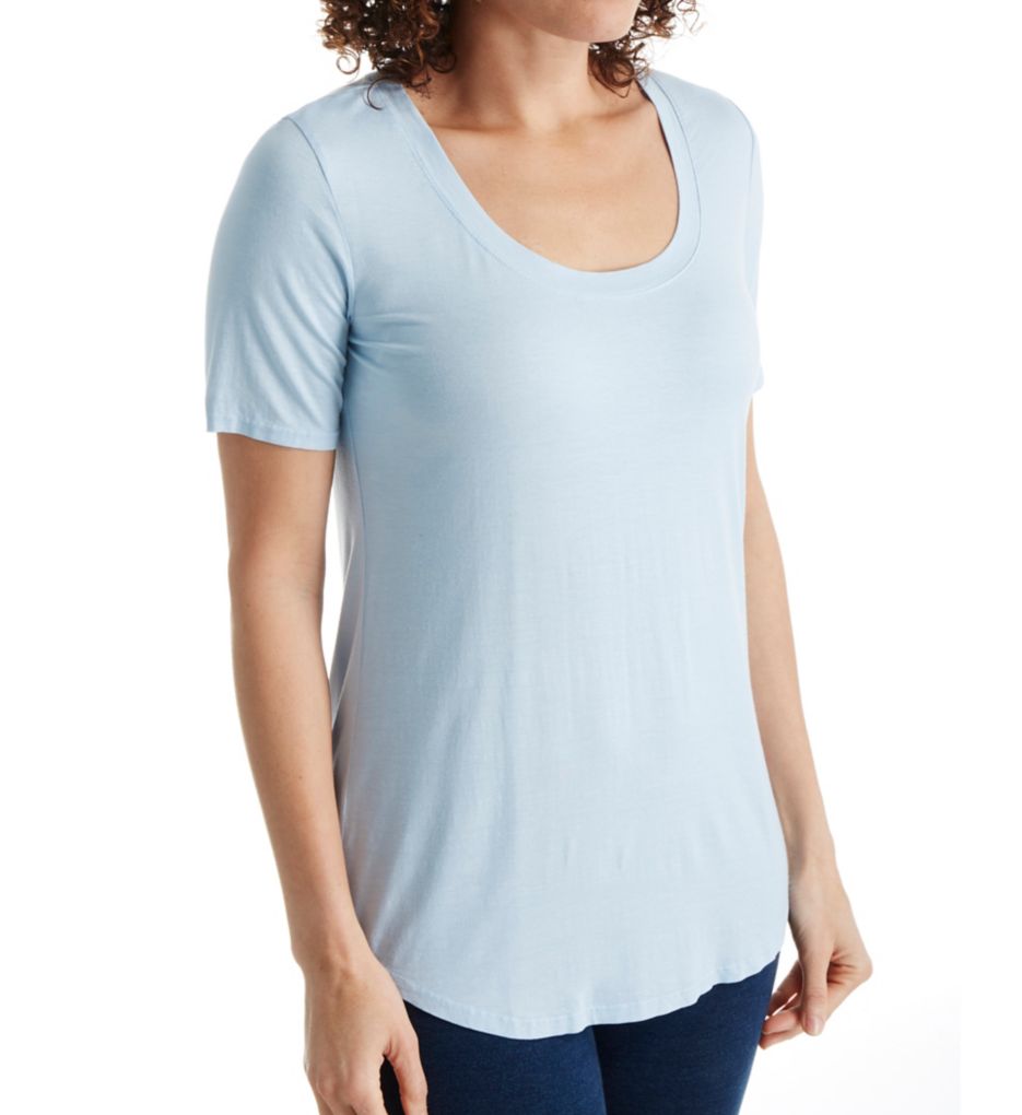 Lightweight Viscose Evelyn Short Sleeve Tunic Tee-acs