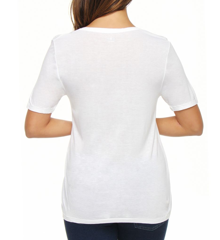 Viscose Rouvelle Short Sleeve V-Neck Tee-bs