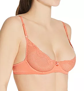 Alice Lace Underwire Demi Bra Coral 32B