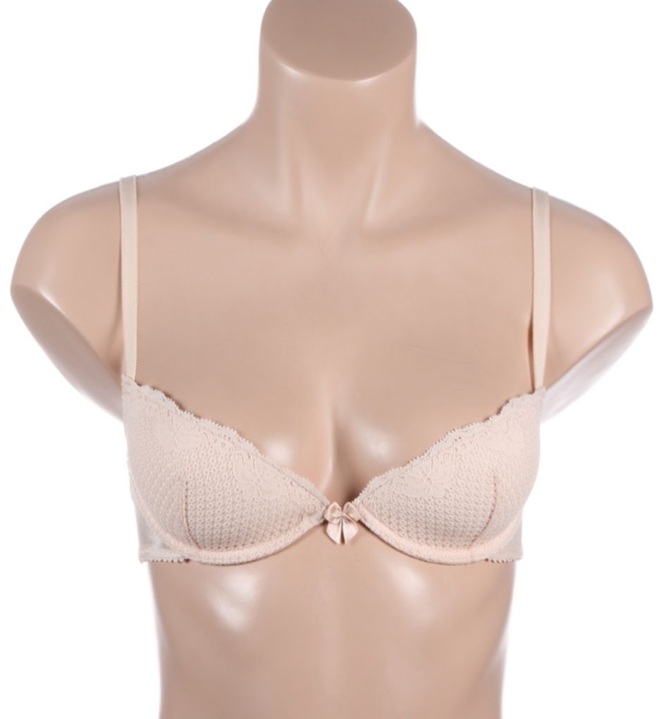 Lace Padded Cup Bra Beige