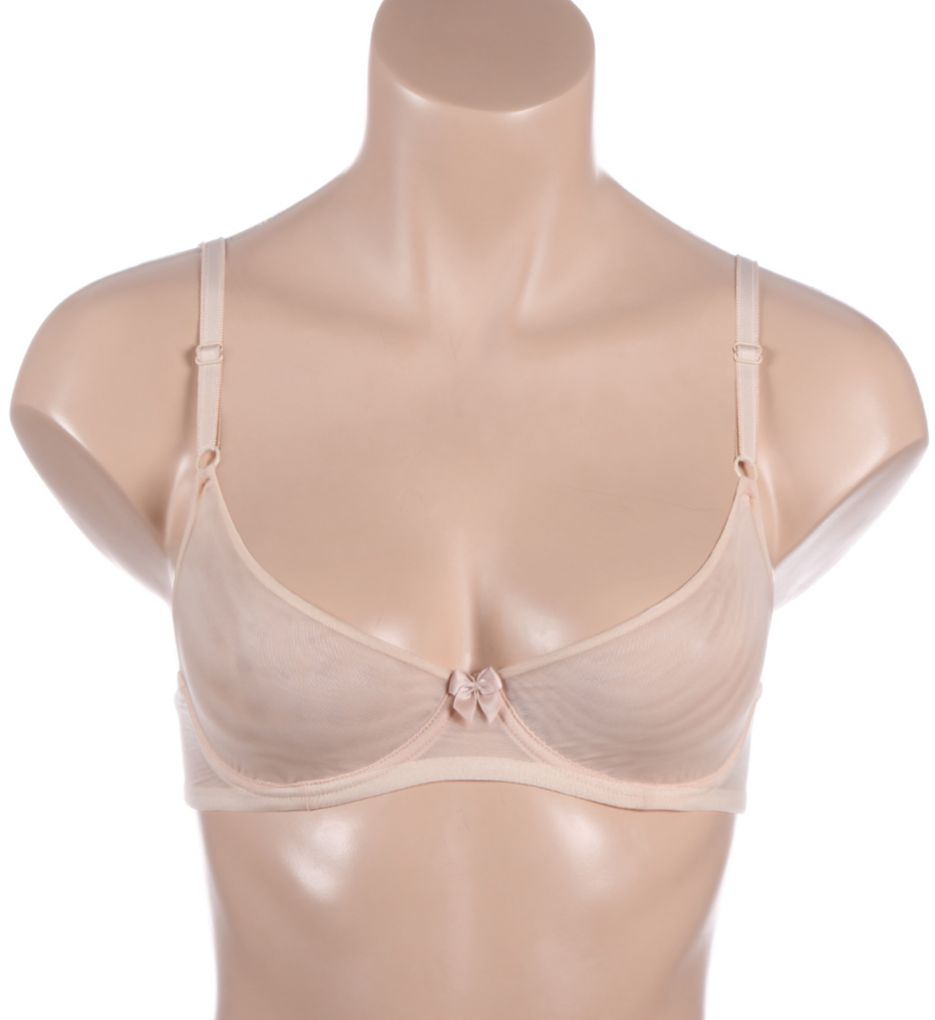 Women's Timpa 16800 Mesh Underwire Demi Bra (Nude 36A) 