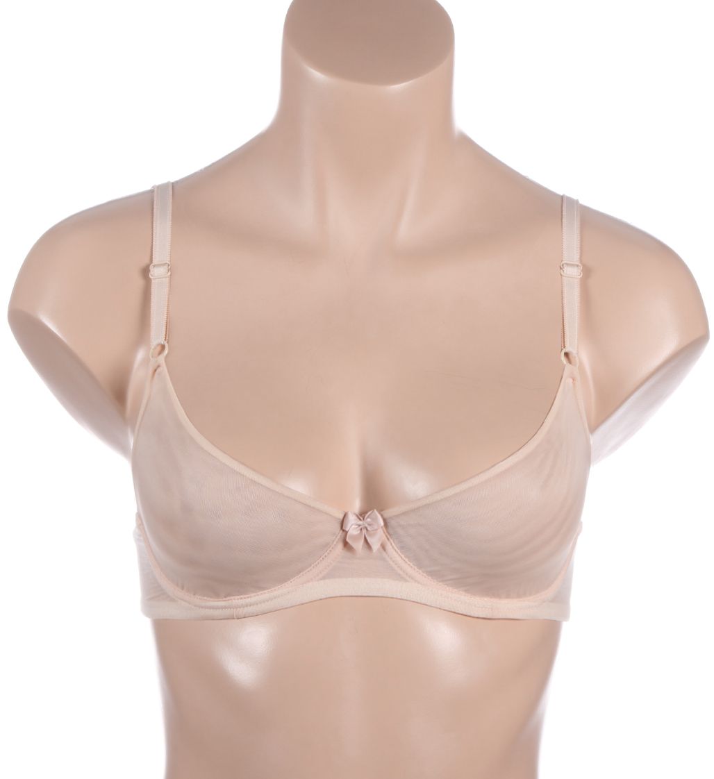 Timpa Mesh Underwire Demi Bra Nude 32C  - Image 1