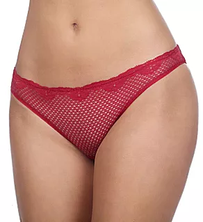 Alice Lace Low Rise Thong Bordeaux L