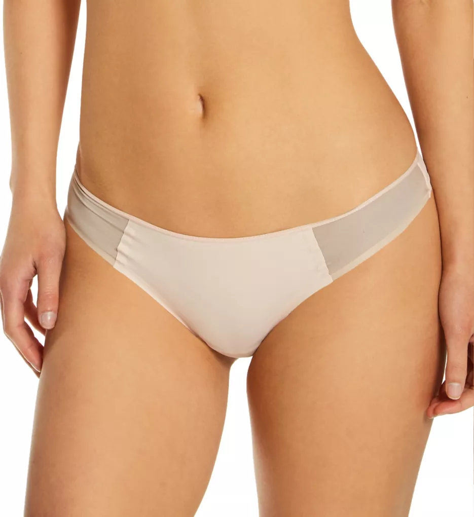 Camille Mesh Thong Panty Beige XS
