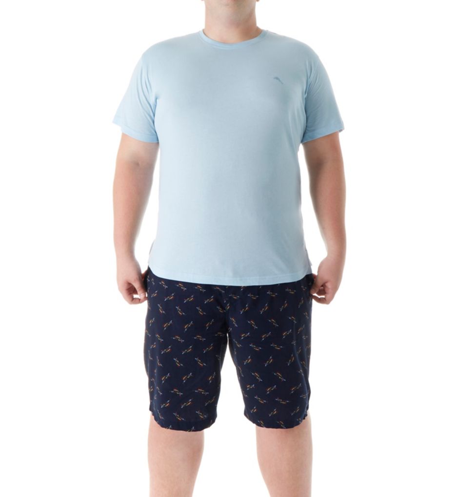 Big Man Cotton Modal Marlin Loungewear Short Set-fs