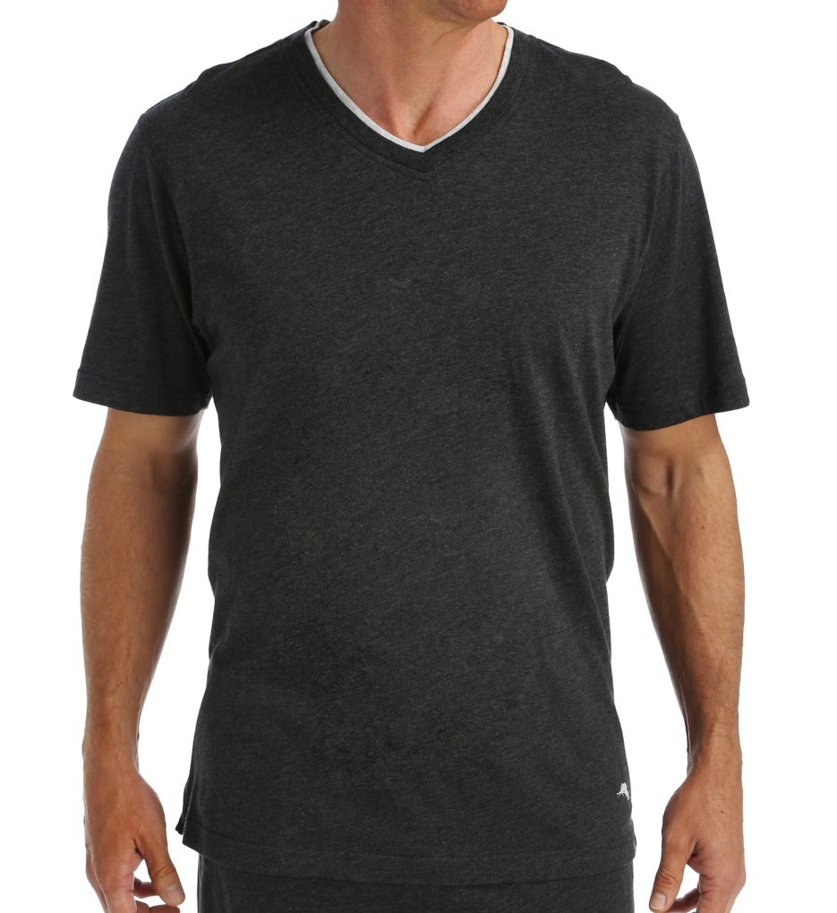 Tall Man Cotton Modal Loungewear V-Neck T-Shirt-fs