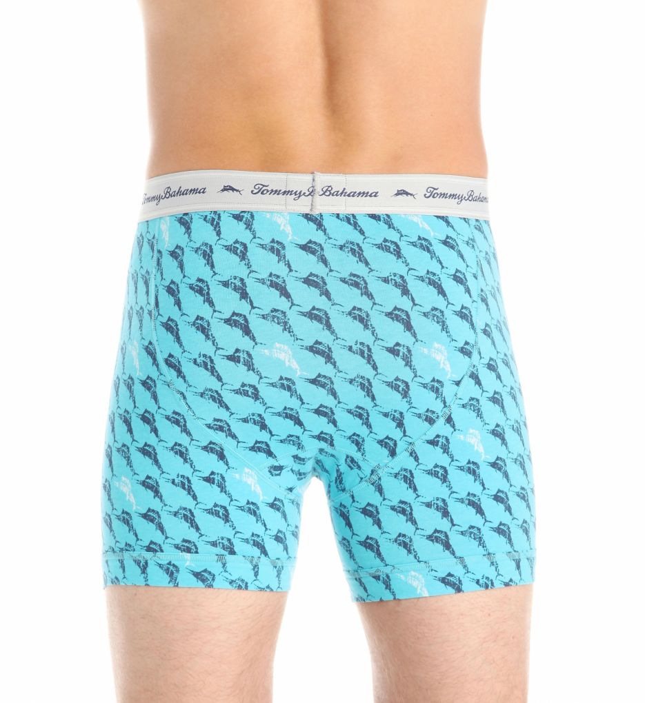 Marlin/Solid Cotton Stretch Boxer Briefs - 2 Pack