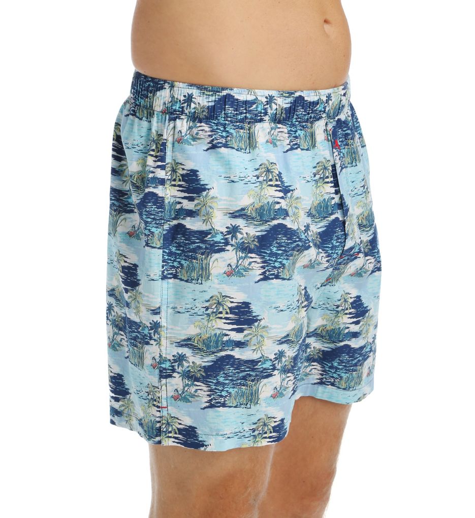 Big Man Island Print 100% Cotton Woven Boxers-gs