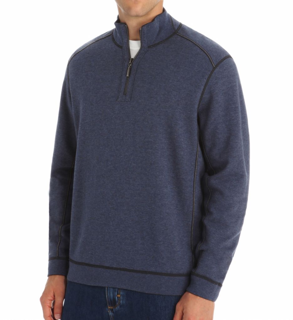 Flip Side Twill Reversible Half Zip Pullover-cs3