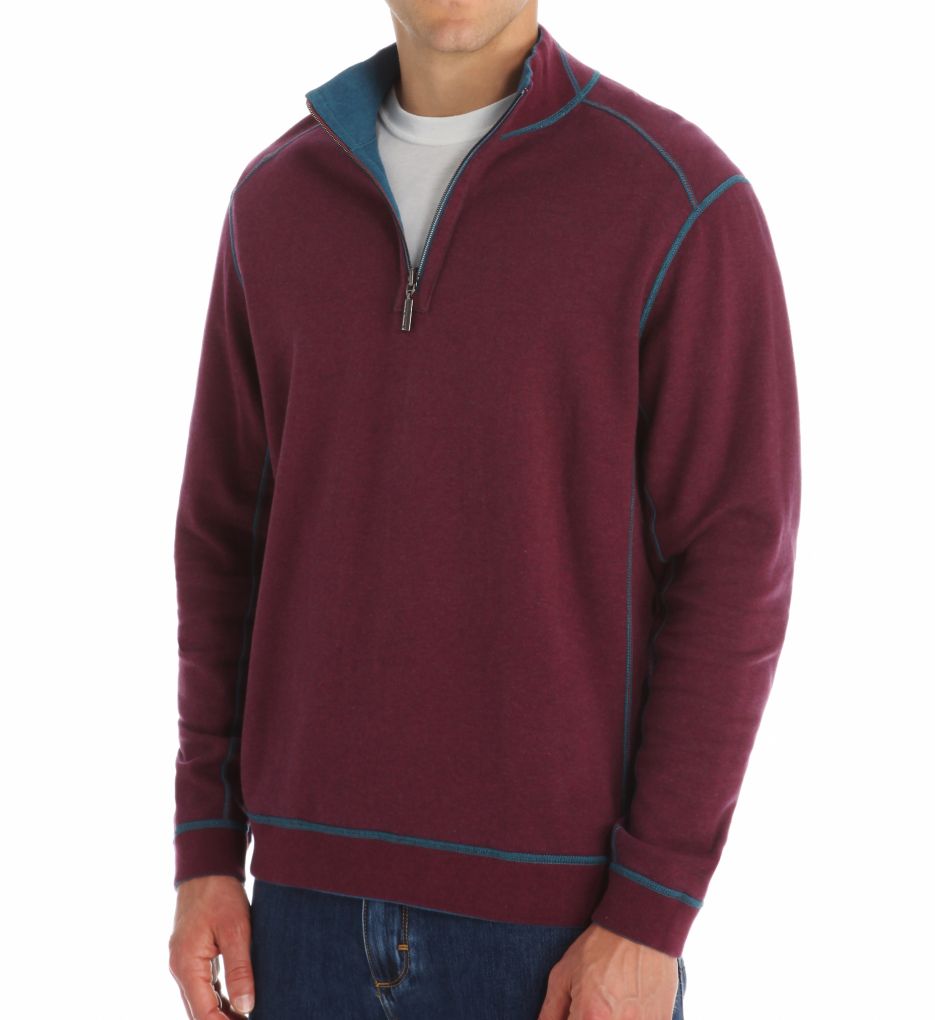 Flip Side Twill Reversible Half Zip Pullover