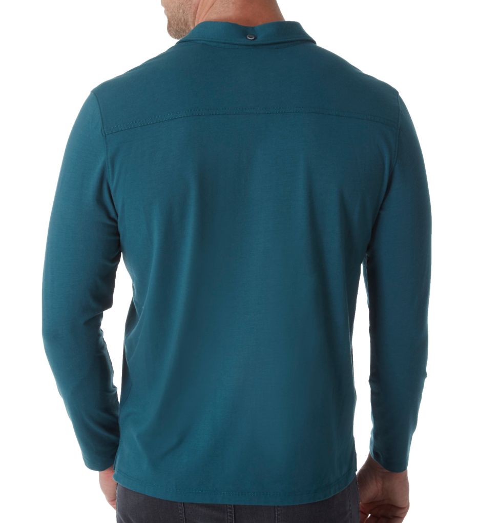 Tropical Sueded Sands Long Sleeve Polo-bs