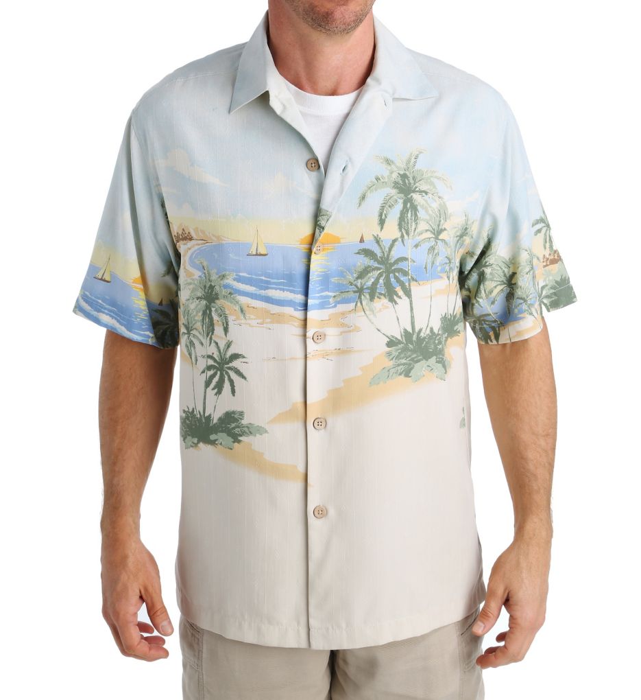 Sunscape Isle Silk Button Down Shirt-fs