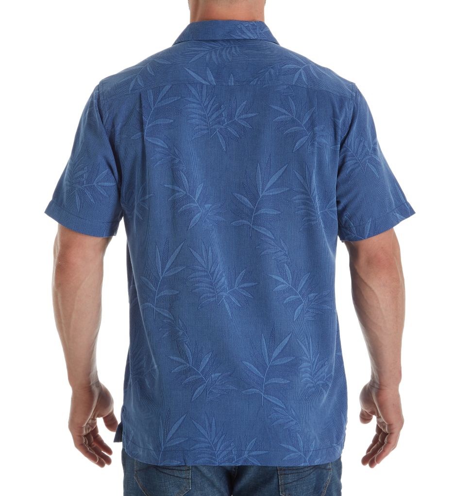 Luau Stamped Floral Silk Original Fit Camp Shirt