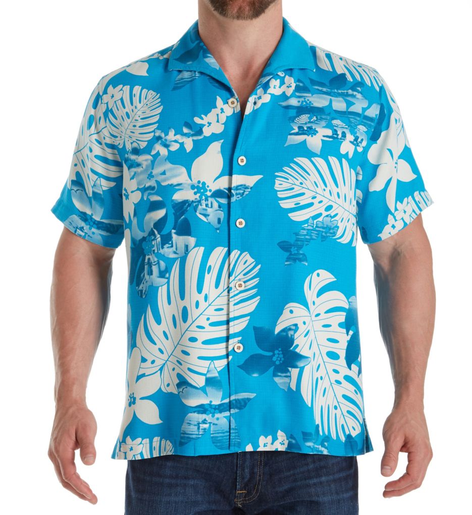 Aloha Fronds Silk Button Down Shirt-fs