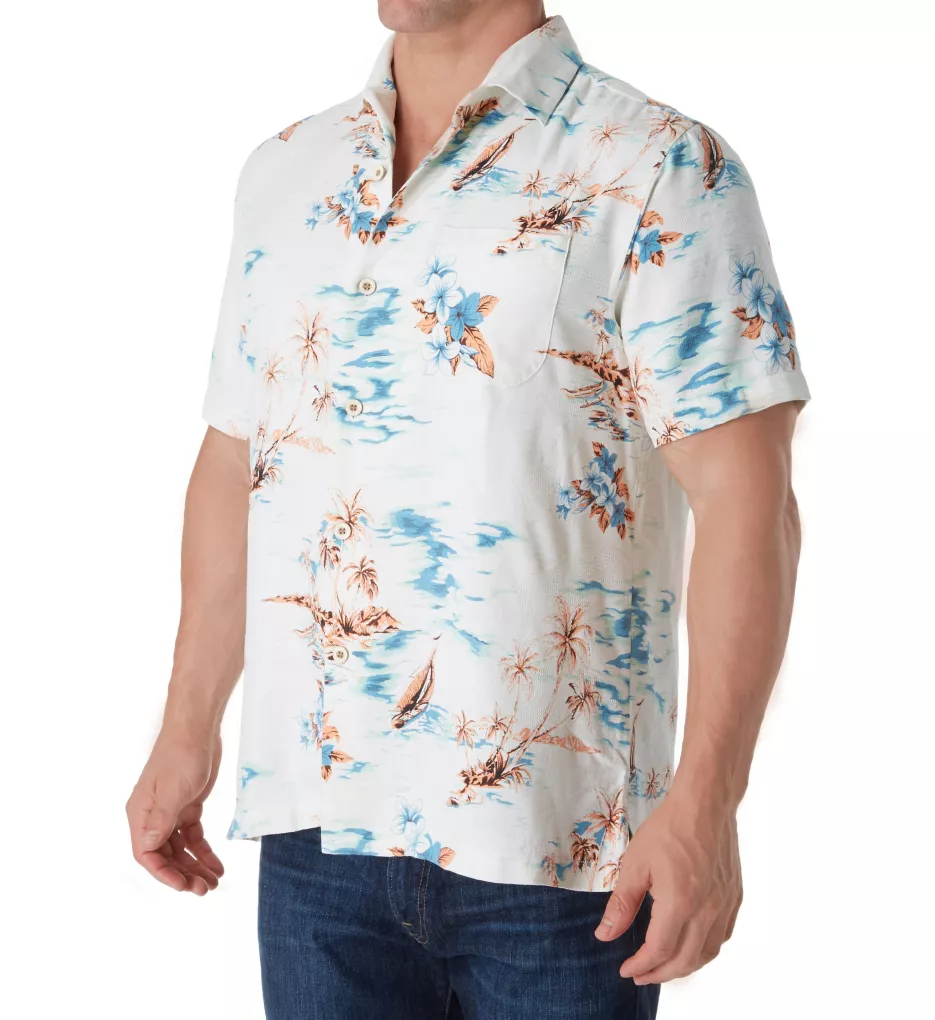 Tommy Bahama Island Hopping Silk Button Down Shirt T316899