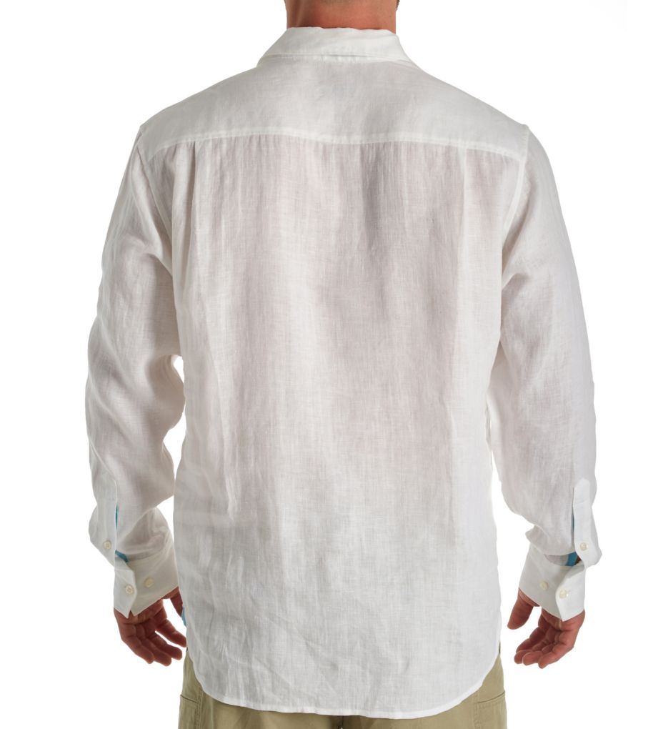 Koi West Linen Long Sleeve Camp Shirt