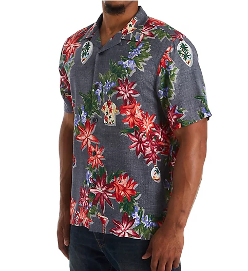 Tommy Bahama Poinsettia Holiday Camp Shirt T323271