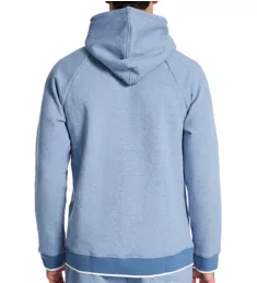 Sherpa Back Knit Hoodie Heather Blue L