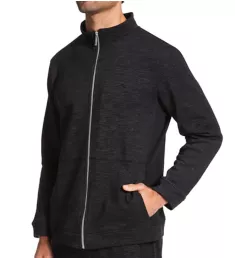 French Terry Full Zip Sweatshirt Black M