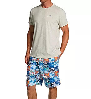 100% Cotton Printed Woven Short Set Tropw 2XL
