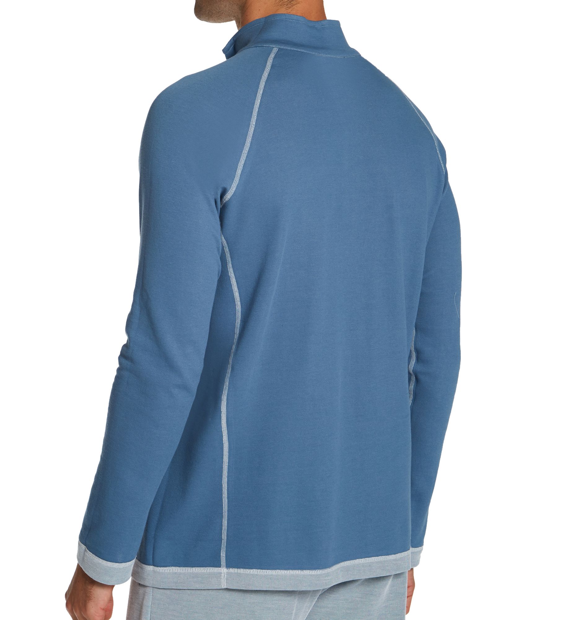 Tommy Bahama Big & Tall Reversible Lounge 1/4 Zip Denim 1XL  - Image 2