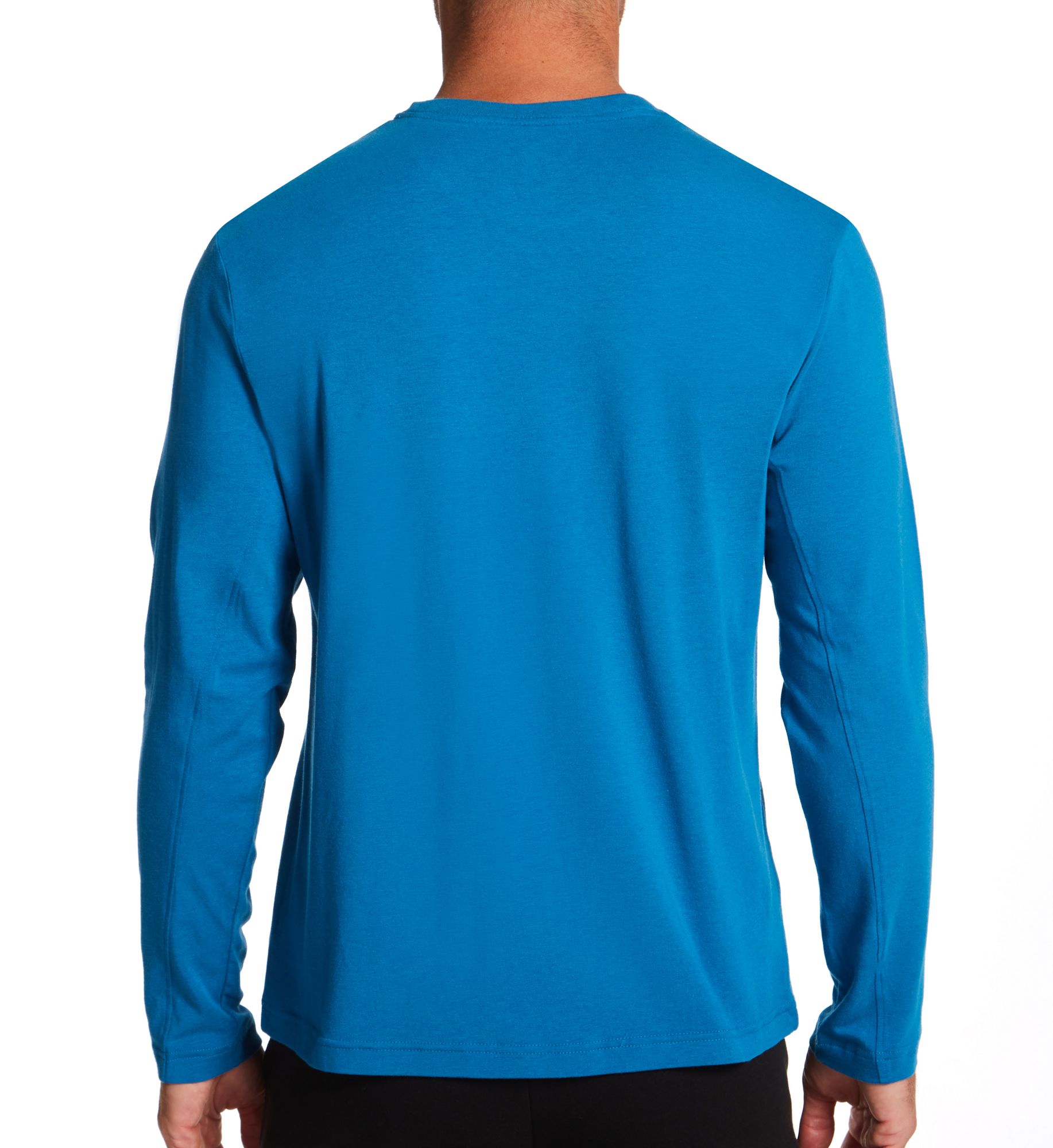 Tommy Bahama Cotton Modal Long Sleeve T-Shirt Mid Blue 2XL  - Image 2