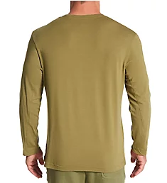 Cotton Modal Long Sleeve T-Shirt Olive Green 2XL