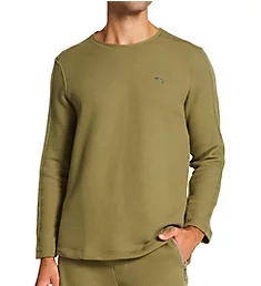 Loop French Terry Lounge T-Shirt Olive Green M