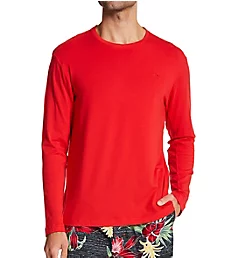 Cotton Modal Long Sleeve T-Shirt Red S