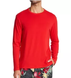 Cotton Modal Long Sleeve T-Shirt Red M