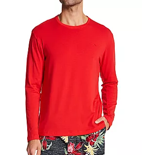 Cotton Modal Long Sleeve T-Shirt Red 2XL