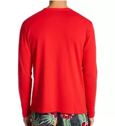 Cotton Modal Long Sleeve T-Shirt Red M