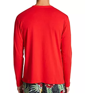 Cotton Modal Long Sleeve T-Shirt Red 2XL